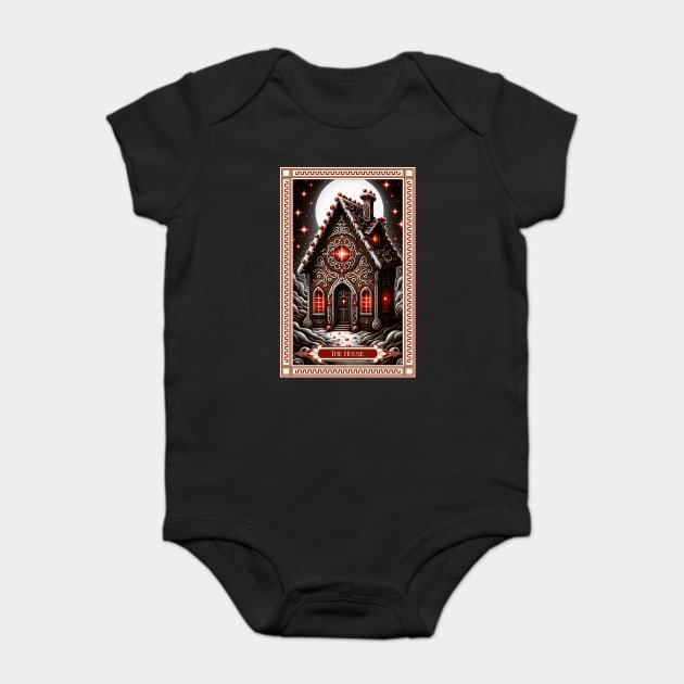 The Gingerbread House Tarot Card Baby Bodysuit by HolidayBug